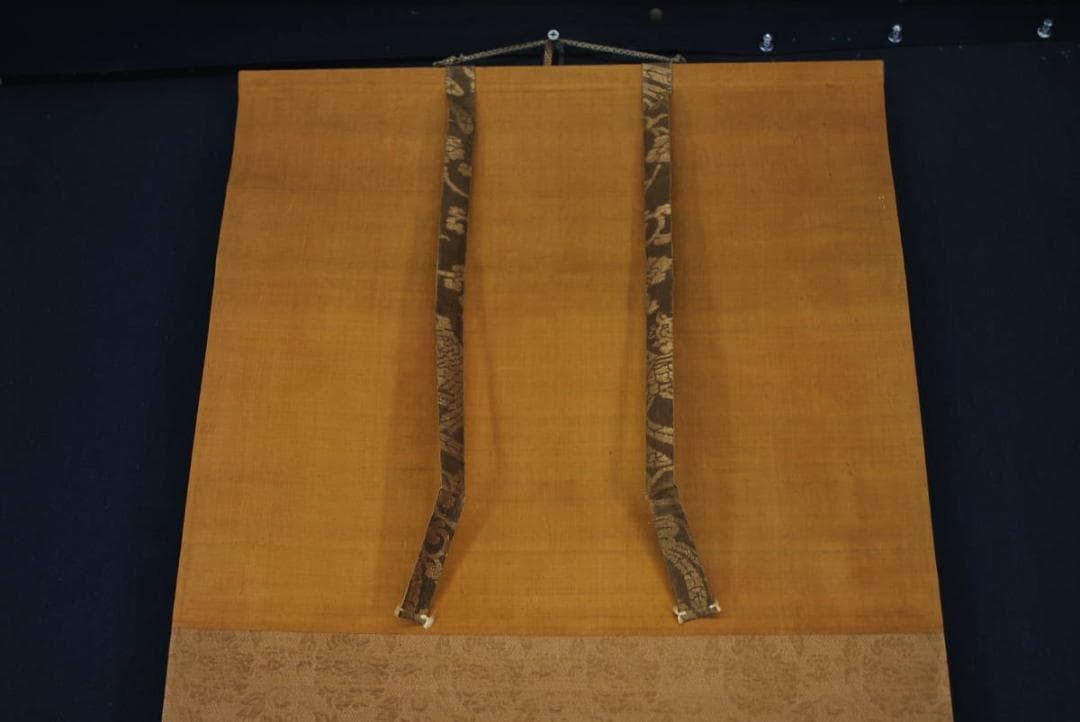 【真作】狩野安信/山湖図/山湖漁舟図/掛軸/名家伝来/K-339 J