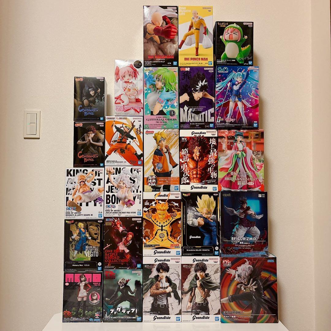 新品未開封 フィギュア25点 幽遊白書・刃牙・ワンパンマン・ナルト・初音ミク 他