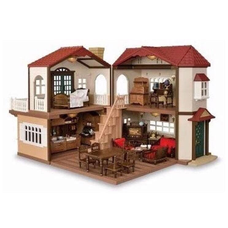 【シルバニアファミリー】赤い屋根の大きなお家　クラシックカラーフルセット