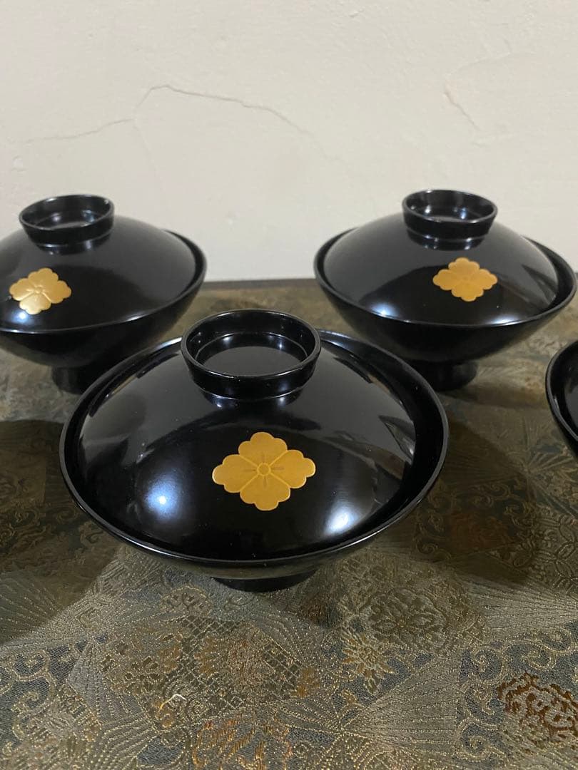 茶道具　懐石道具　輪島塗　吸物椀　超美品　木箱入り