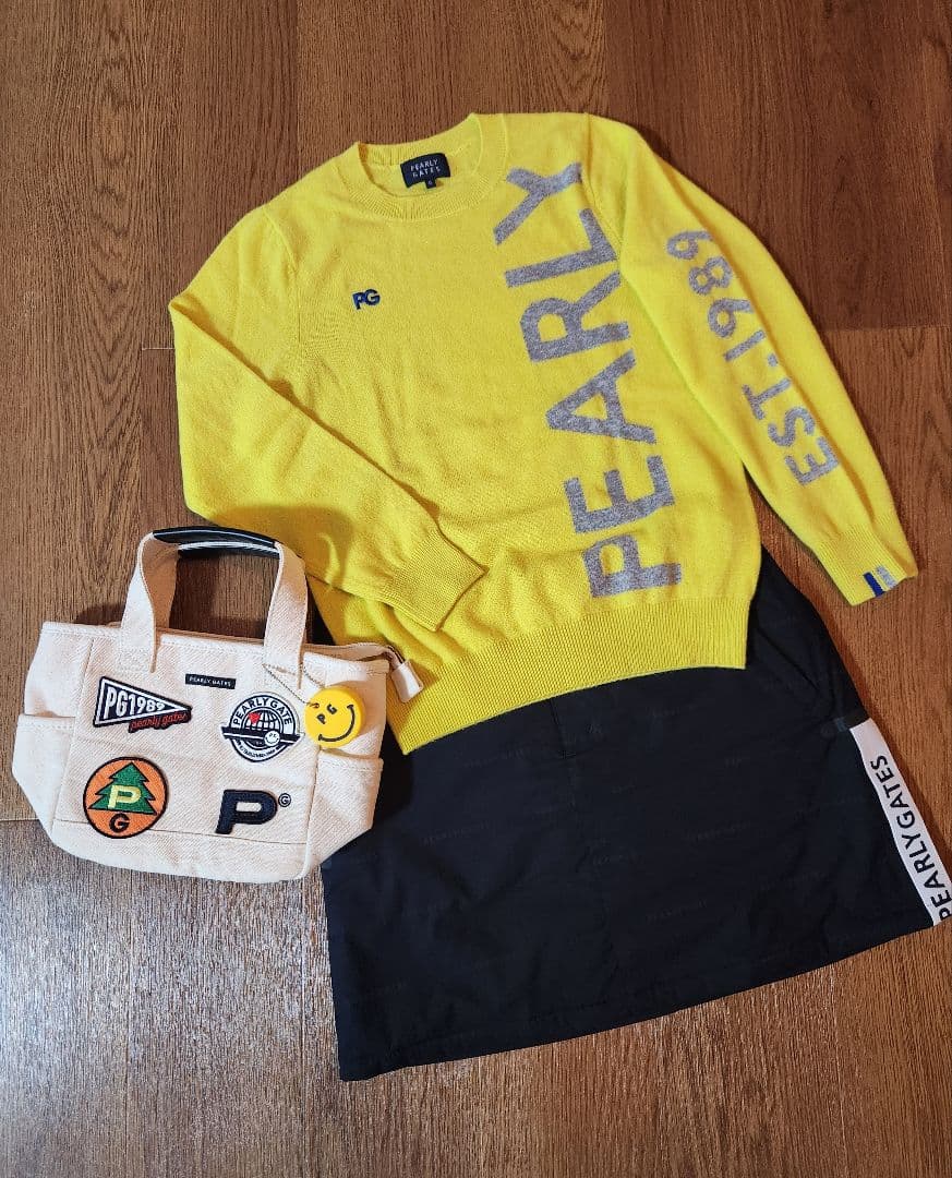 【超美品】PEARLY GATES ダークネイビー 中綿スカート