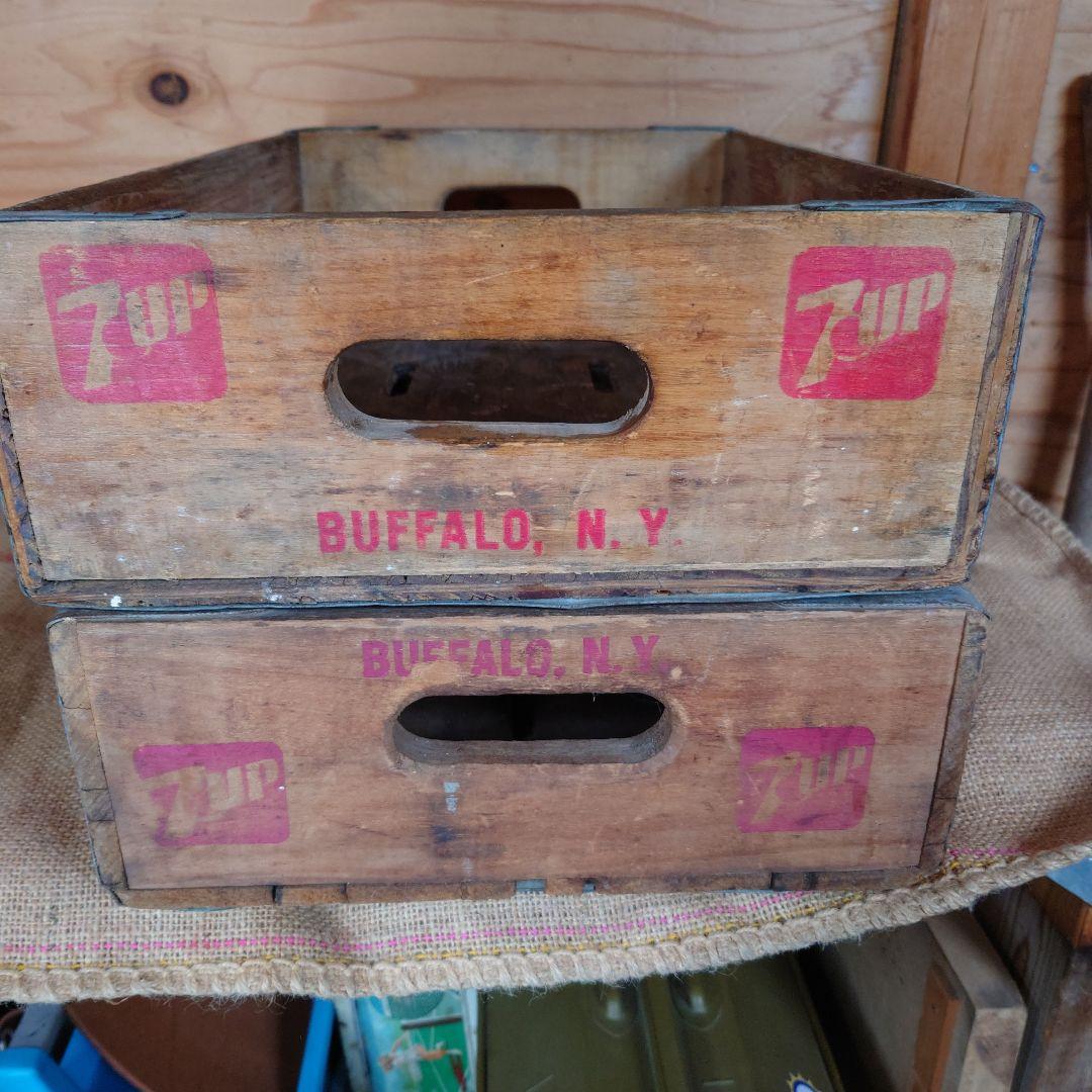 7UP アンティーク木製ドリンクボックス 2セット