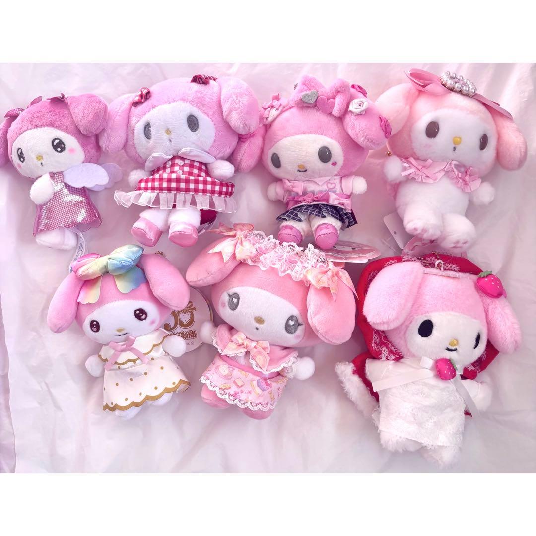 サンリオ マイメロディ ぬいぐるみ マスコット むにゅぐるみ 7点 セット