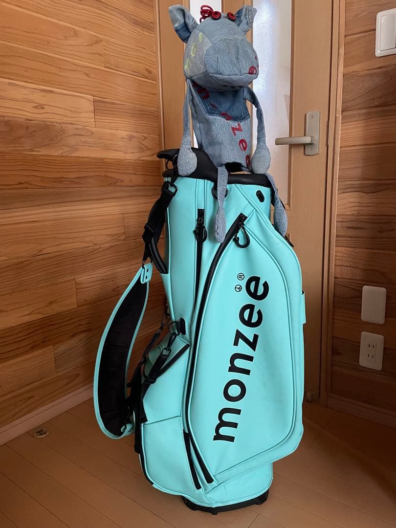 monzee キャディバッグ ターコイズ ヘッドカバー モンジー