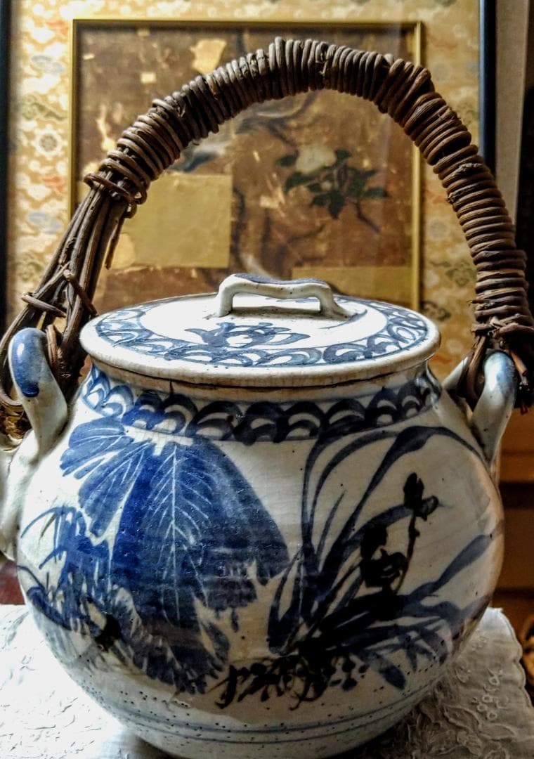 京都老舗茶葉店の土瓶