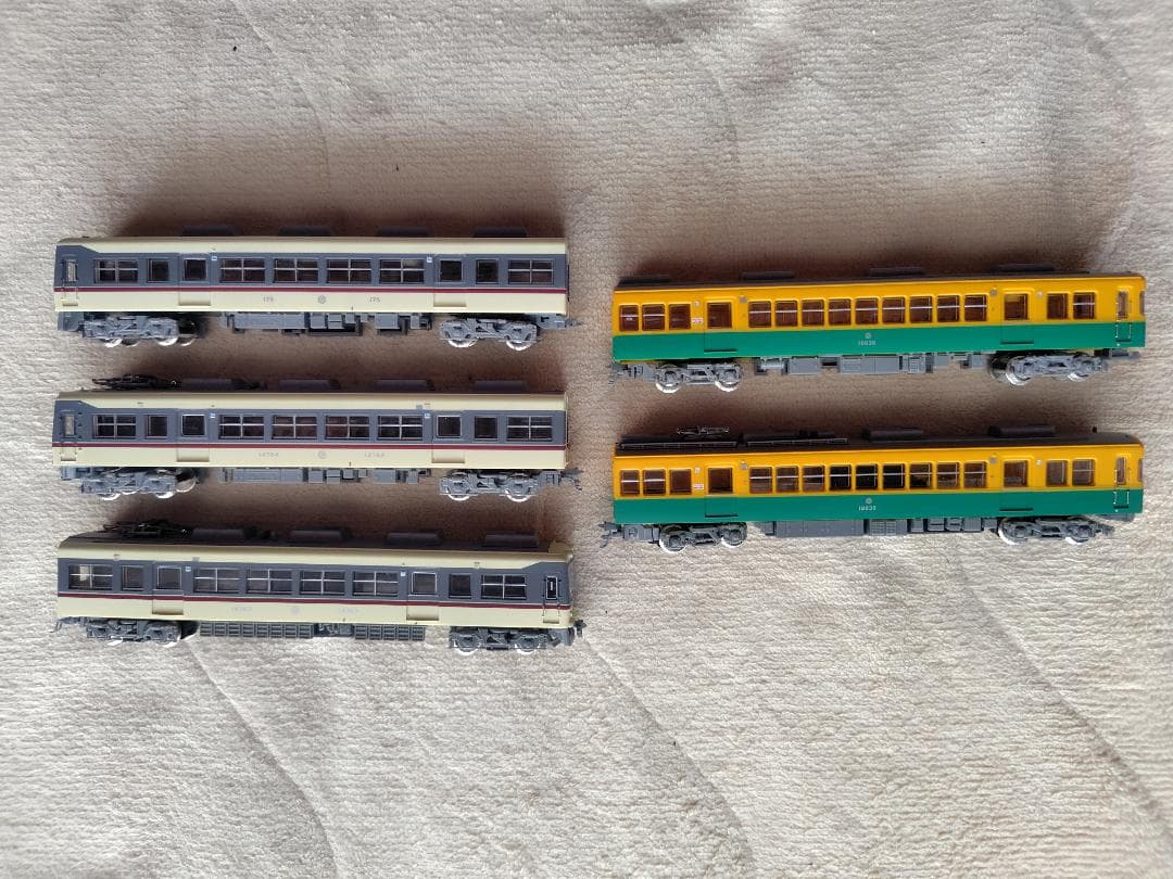 鉄コレ富山地鉄10030形第3編成+14760形(旧色)＝計5両※Nゲージ走行化