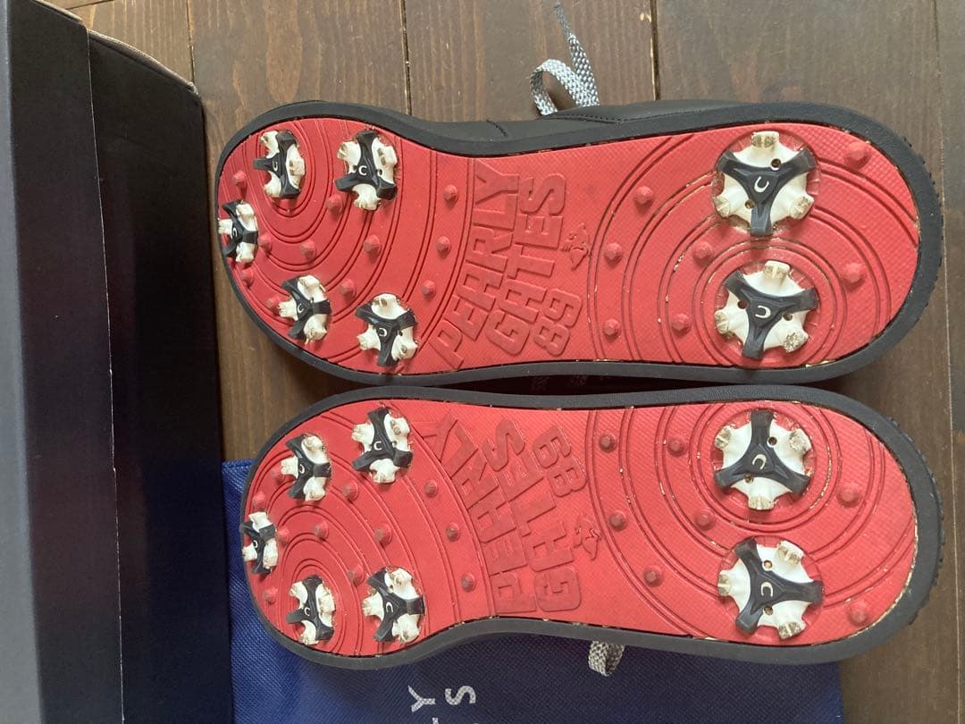 PEARLY GATES ブラック スパイクシューズ 25.5cm