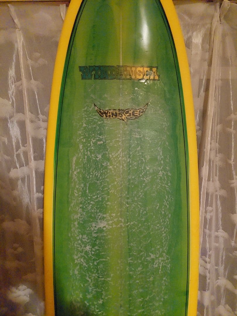 WINDANSEA ロングボード 6.6フィート グリーン/イエロー