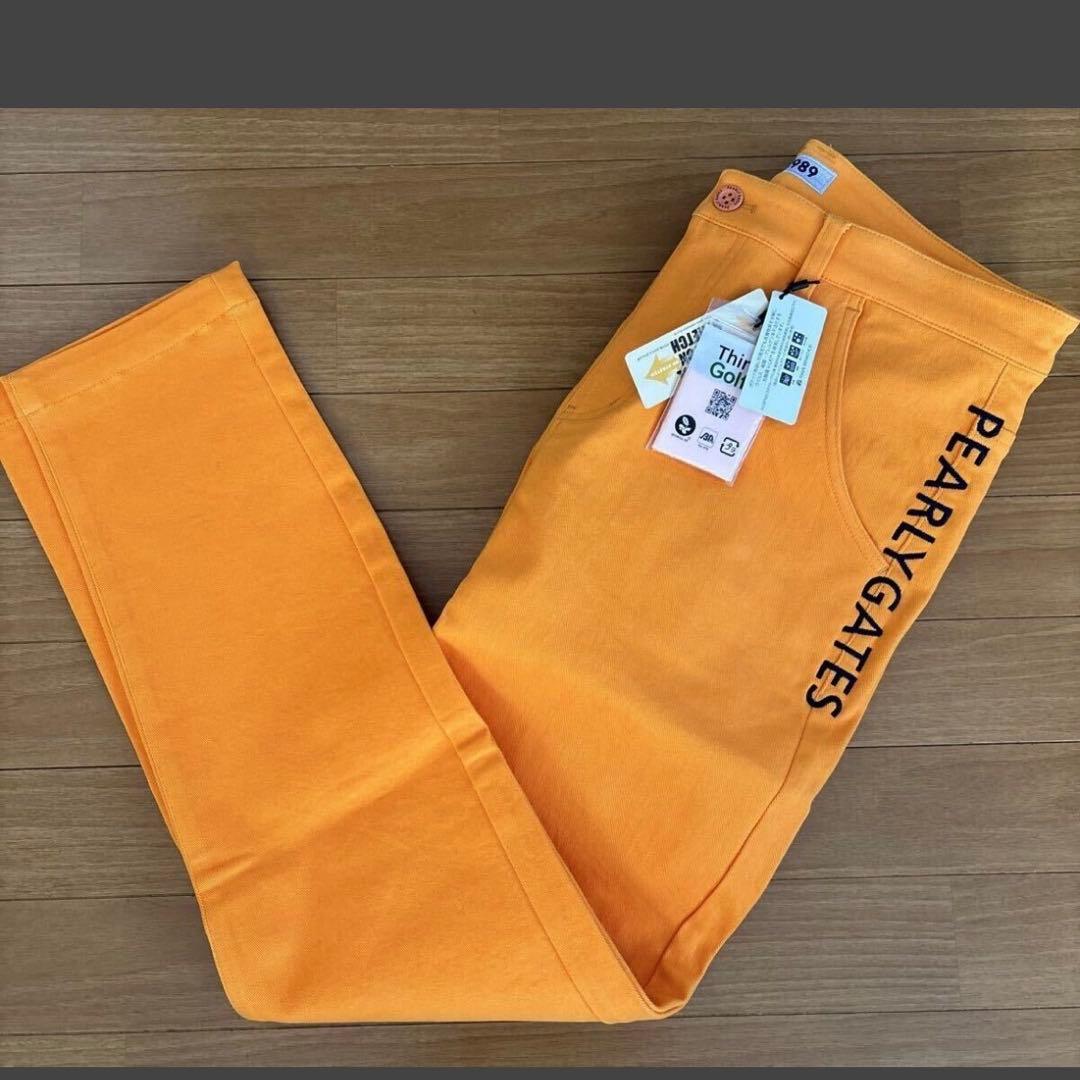 パーリーゲイツ　 コットンストレッチ ツイル　表ピーチ　パンツ ★5