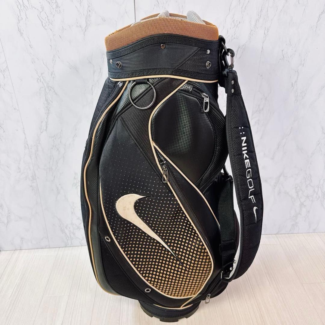 NIKE GOLF キャディバッグ 9インチ ゴルフバッグ 黒 軽量 ブラック