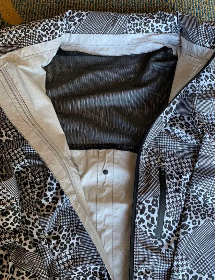 マスターバニー グレンレオパード柄レインウェア 上下セットアップ