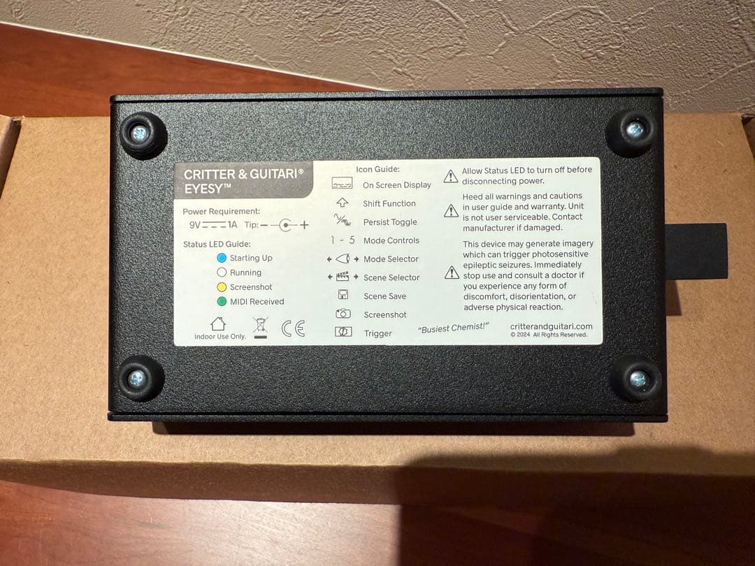 【美品】ビデオ・シンセサイザー EYESY（V3.0 ブラック）