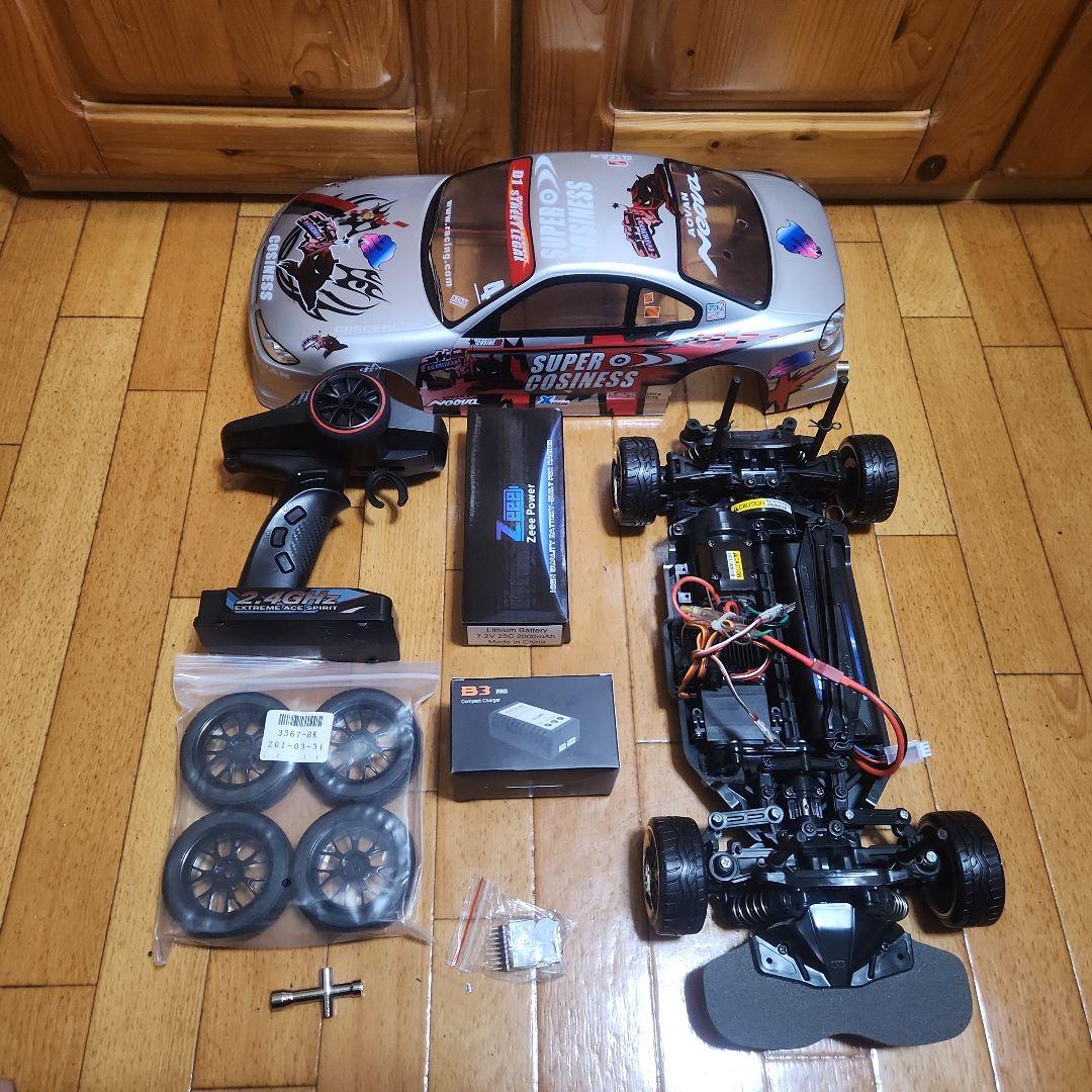 タミヤ ドリフト ラジコン フルセット　TT02　　シルビア　ボディ　赤tt01