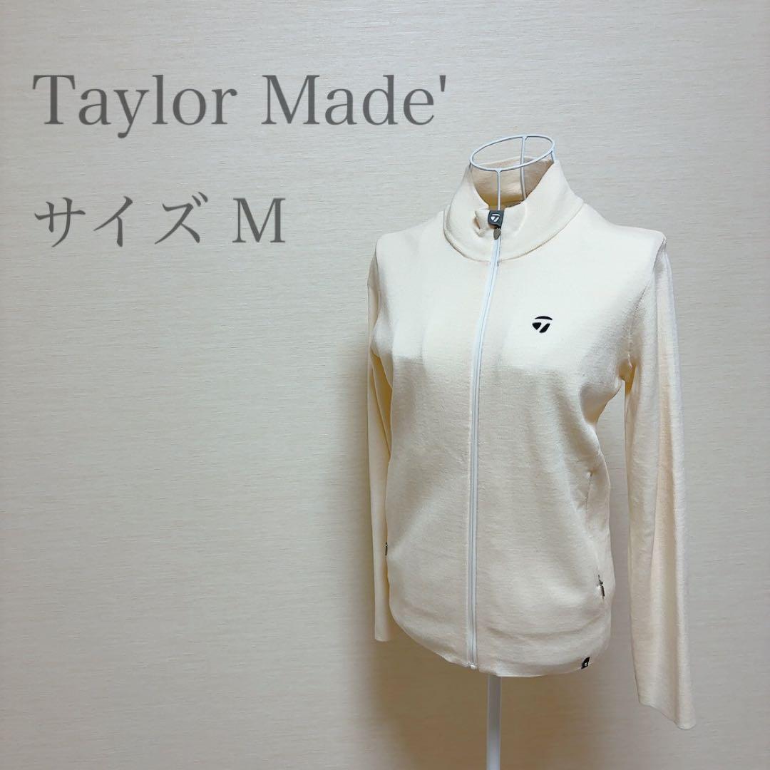 Taylor Made' ニットブルゾン カーディガン ゴルフウェア ホワイト