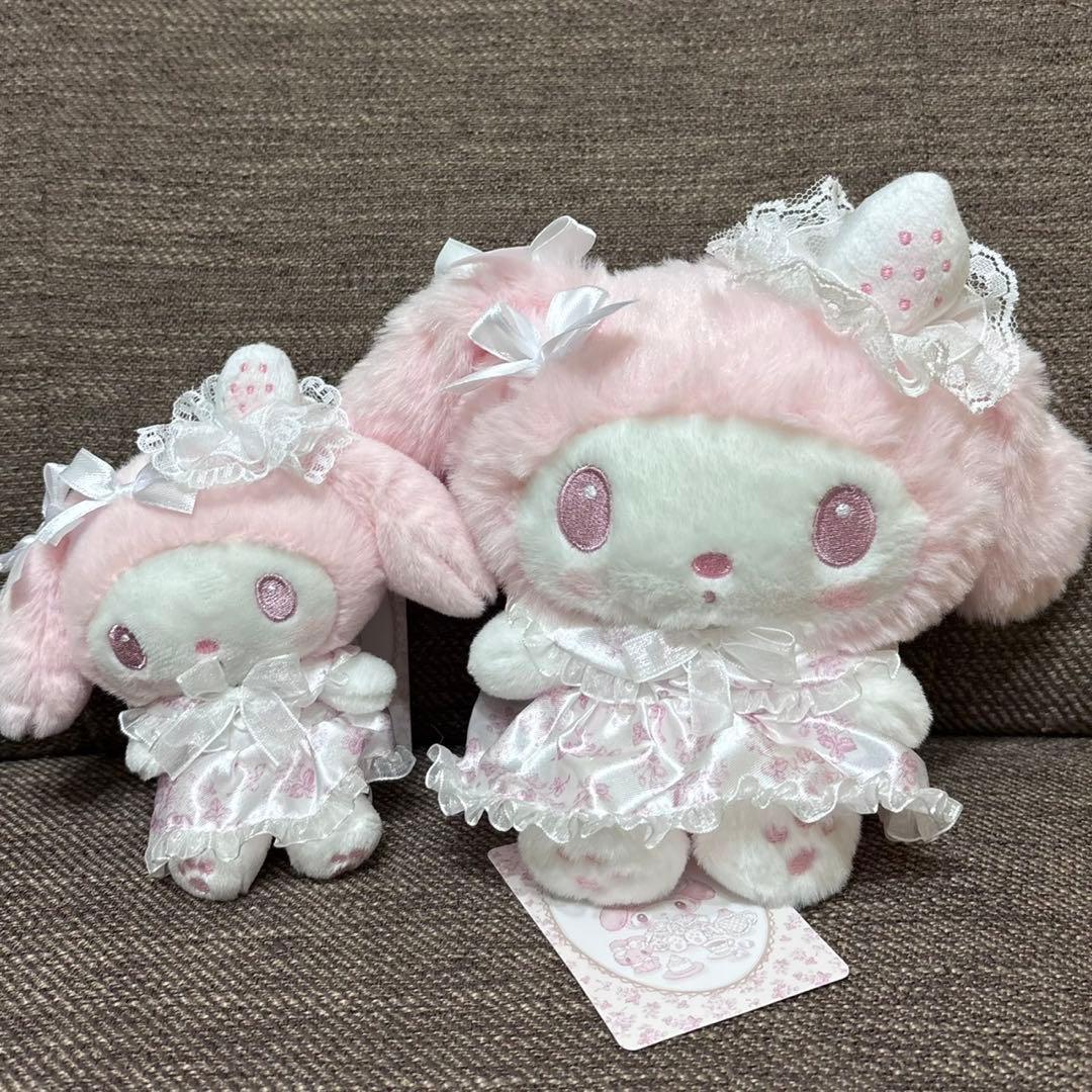白いちごのティータイム マイメロディ ぬいぐるみ マスコットホルダー サンリオ