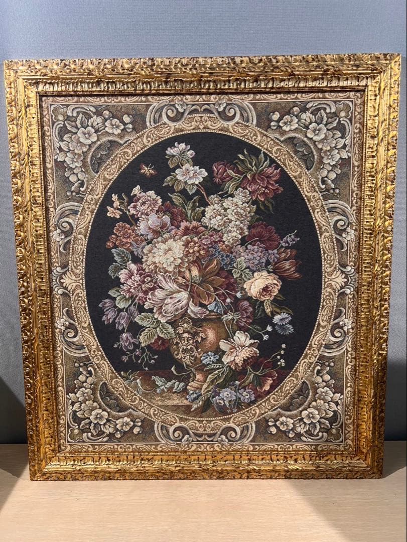 ★イタリア製 Classic Lines ゴブラン織 壁掛け 額 アンティーク