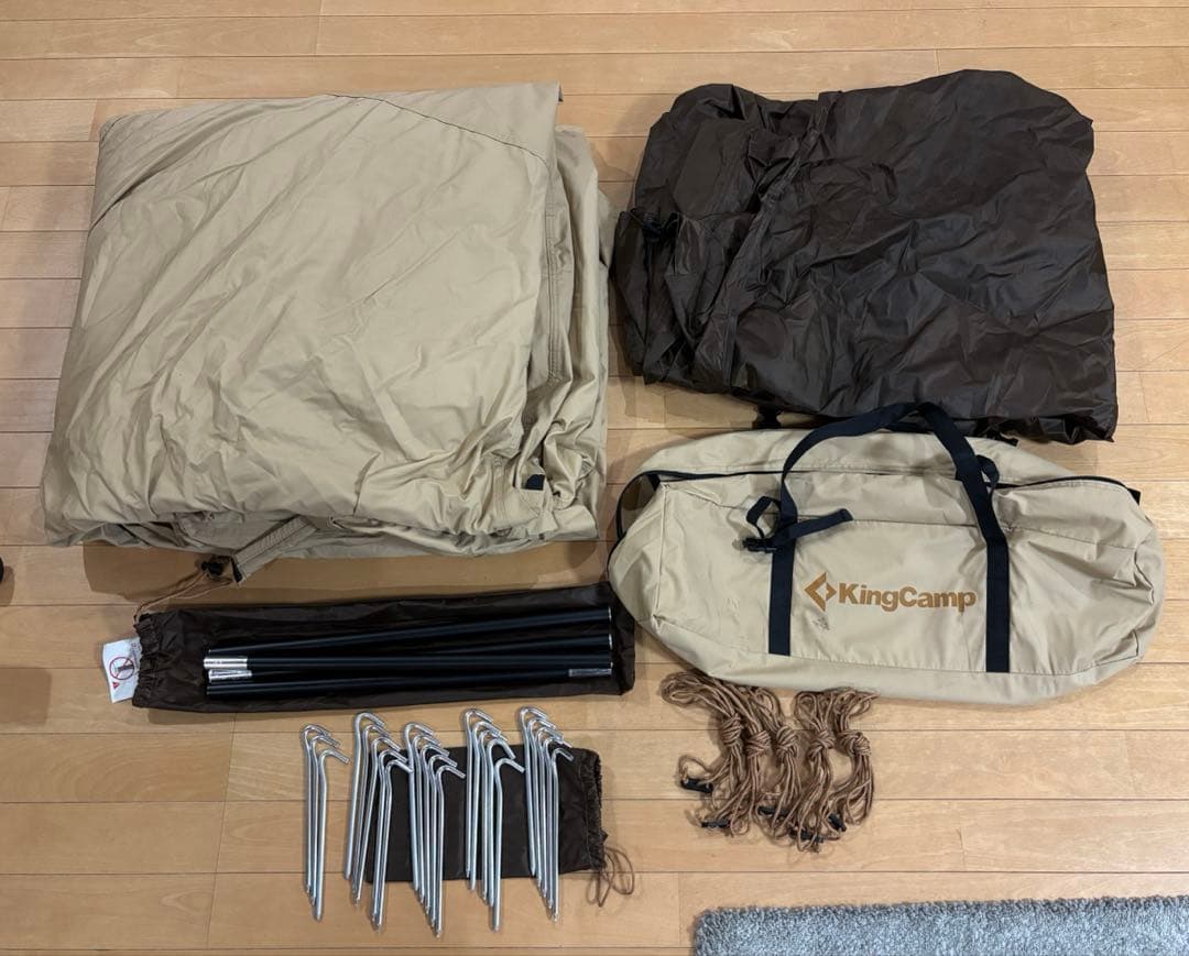 KING CAMP ワンポールテント　TC素材