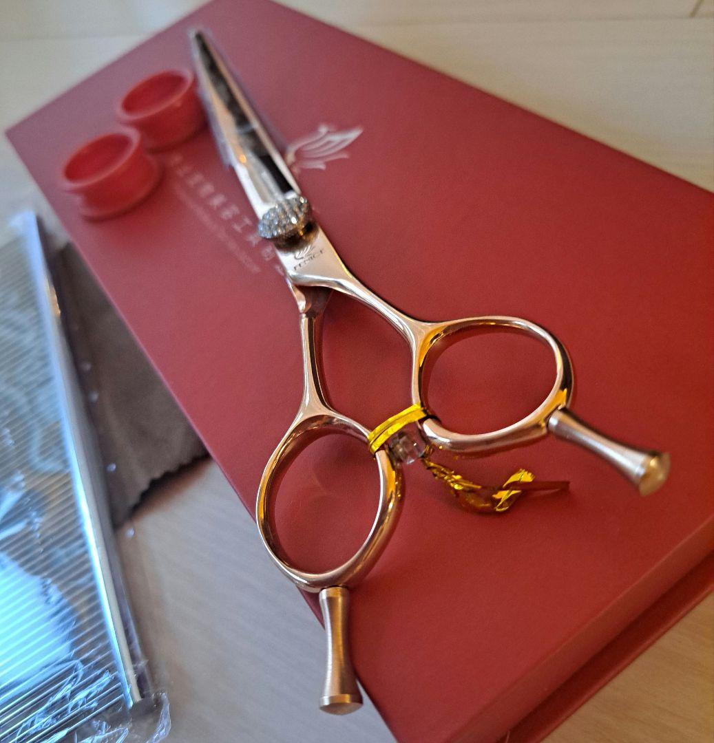 新品★フェニーチェ ★カーブシザー ギザ刄★7in トリミングシザー