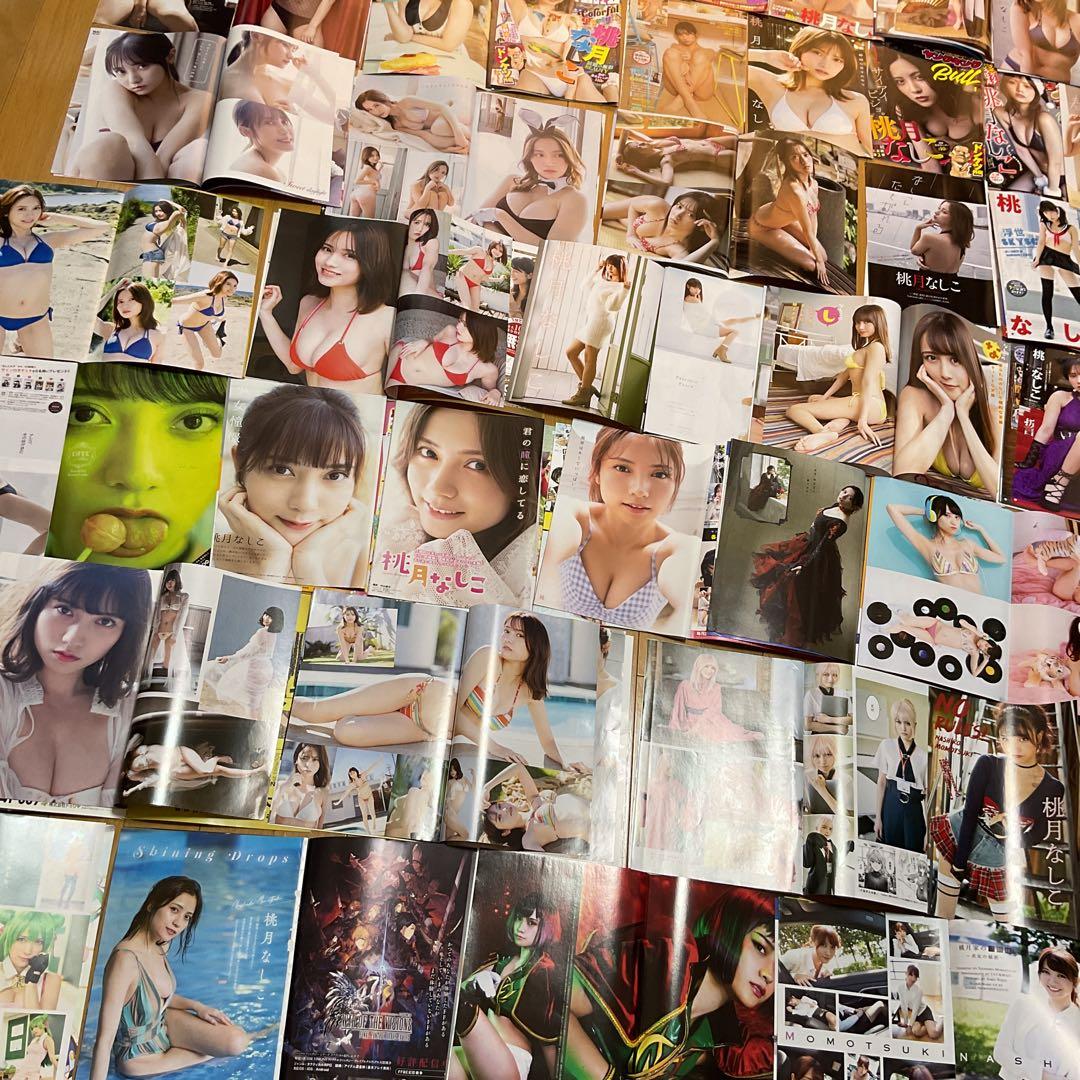 一時値下げ　桃月なしこ　両面ポスター6点、切り抜き