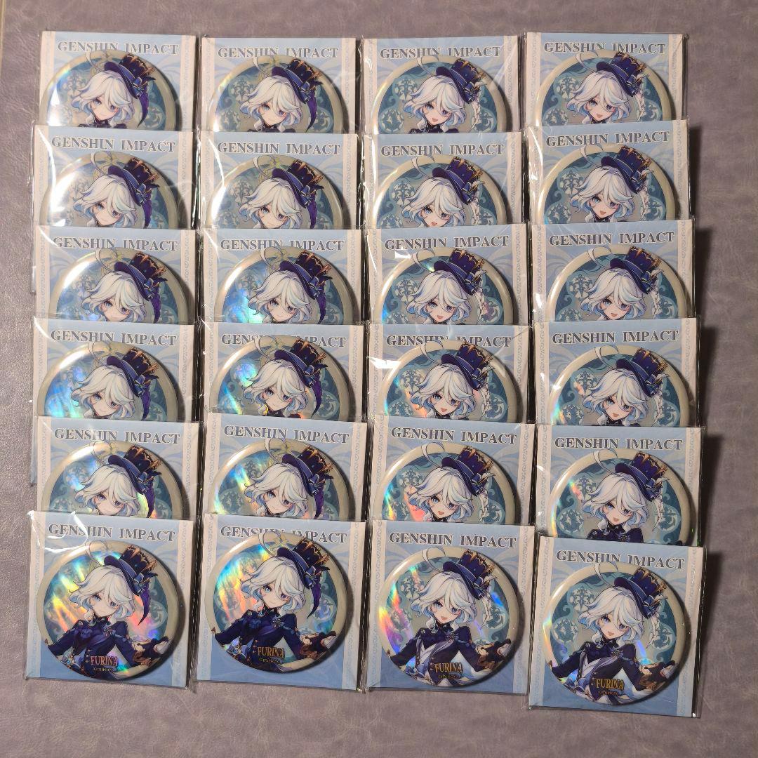 原神 フリーナ 缶バッジ 計24個(白12個+黒12個)