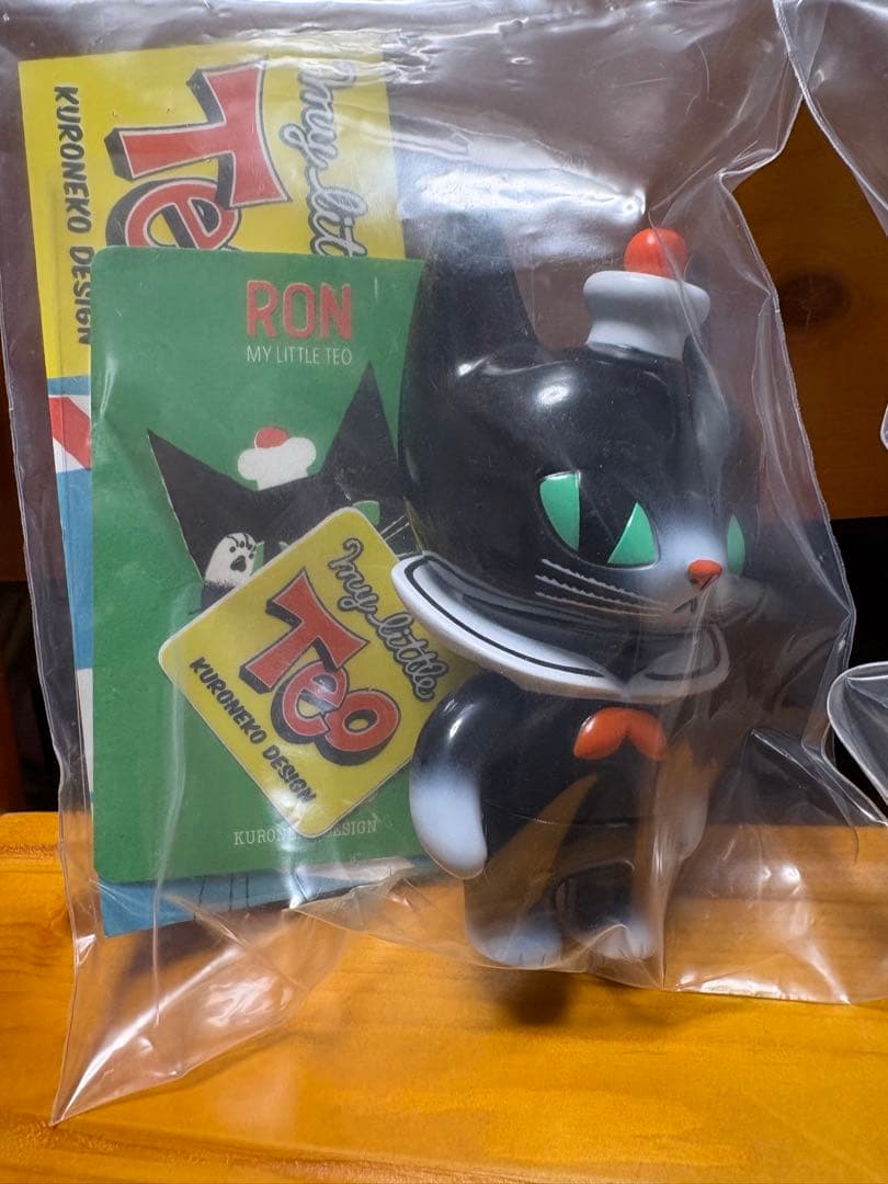 My Little Teo 黒ねこ意匠　黒猫　白猫　二体セット　ソフビ