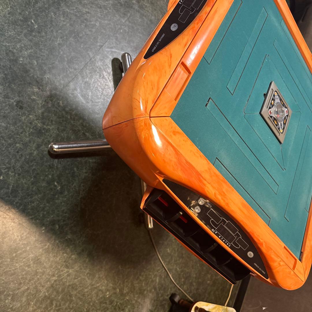 まりも　さん　専用　麻雀卓 オレンジ色 麻雀牌付き