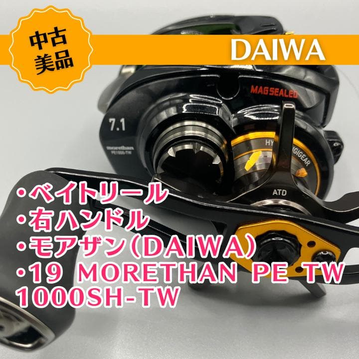 Daiwa 19 Morethan PE TW 1000SH-TW 右巻き 美品