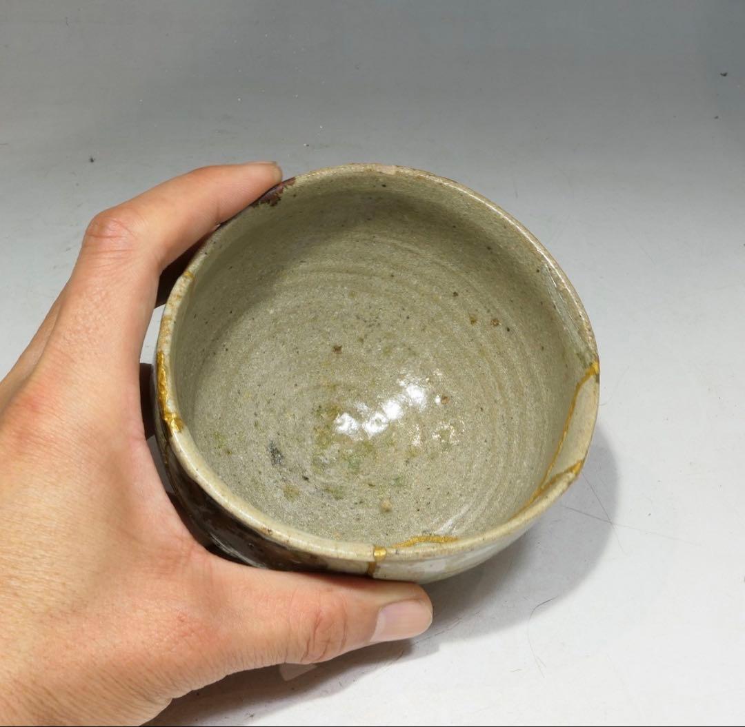 桃山 絵唐津呼継茶碗