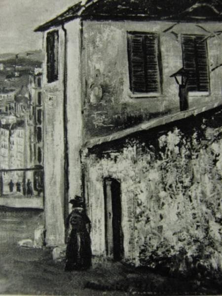 ユトリロ、希少・画版、版上サイン入、額付、Nｏ652、絵画