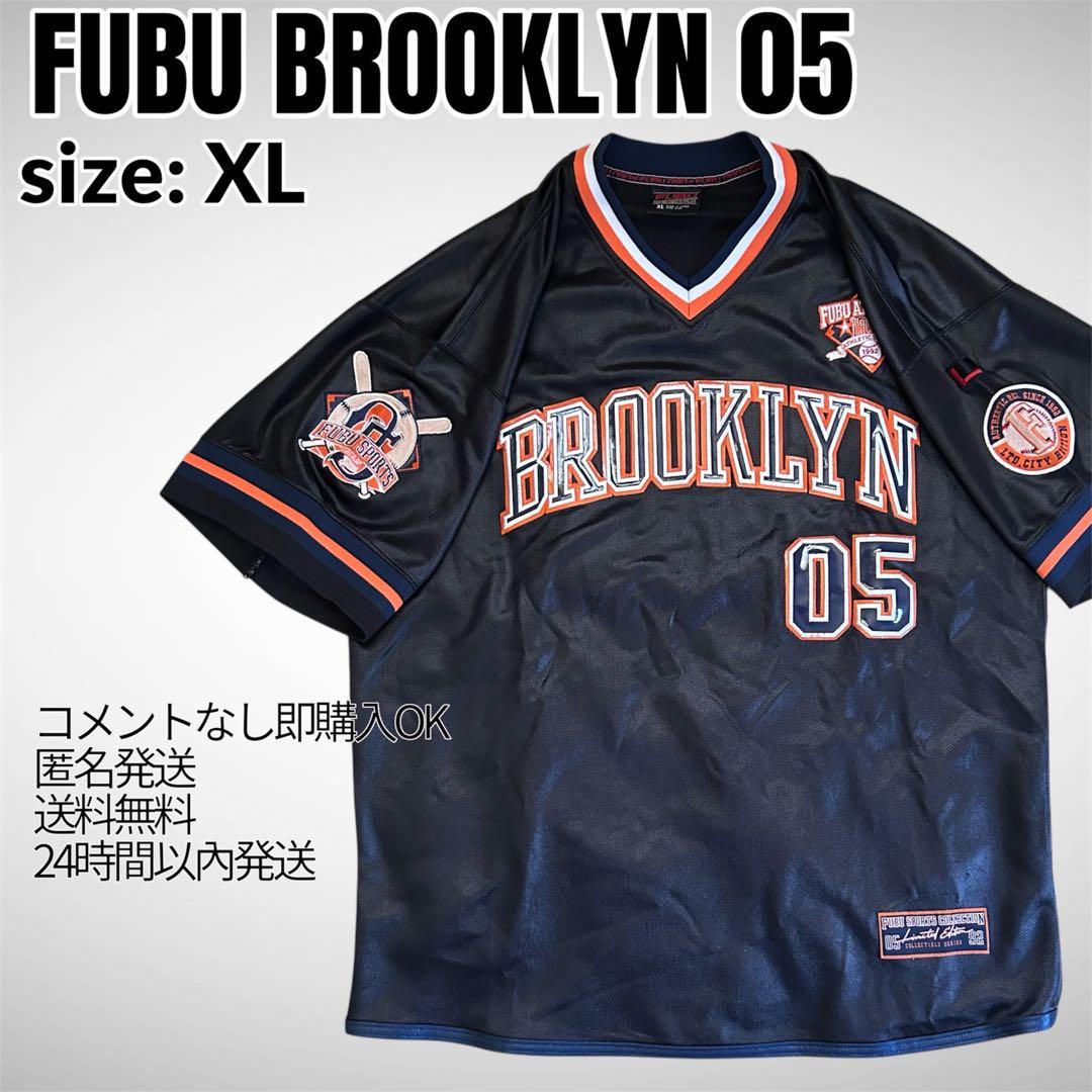 【入手困難】 FUBU BROOKLYN 05 両面刺繍ロゴ ゲームシャツ XL