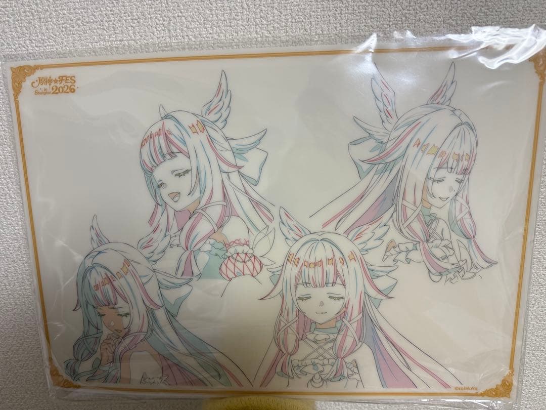 原神fes フェス vipチケット 特典PVCデスクマット 原画 コロンビーナ