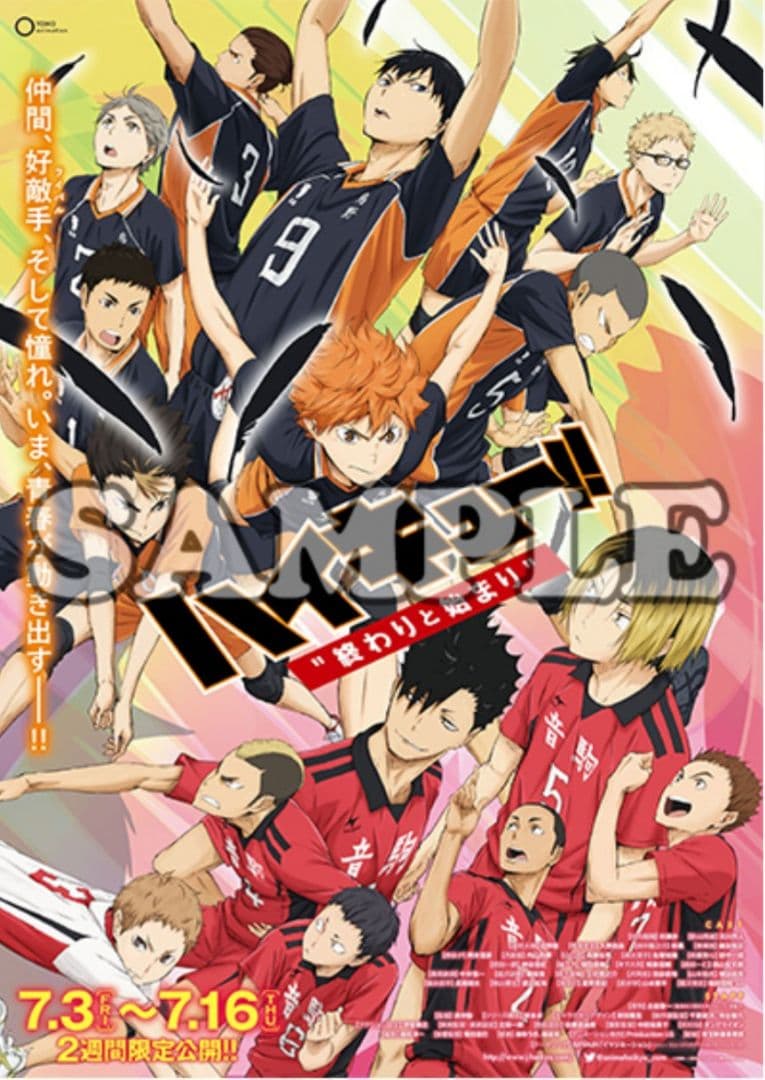 ハイキュー!!　Ｂ2劇場宣伝ポスター　アニメイト特典　激レア　希少　劇場版