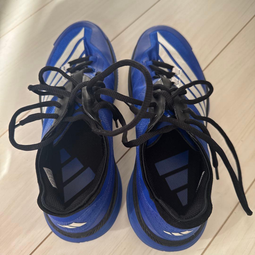 1回着用　箱アリ adidas バスケットボールシューズ 青 US 10.5