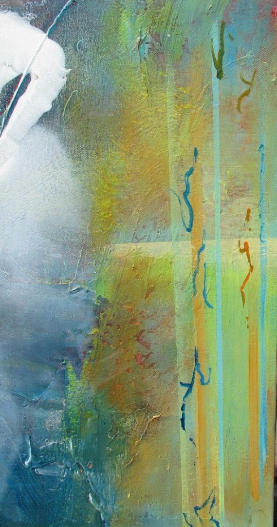 年内特価☆大澤哲郎「untitled to-387」F15号、作者世界観満載