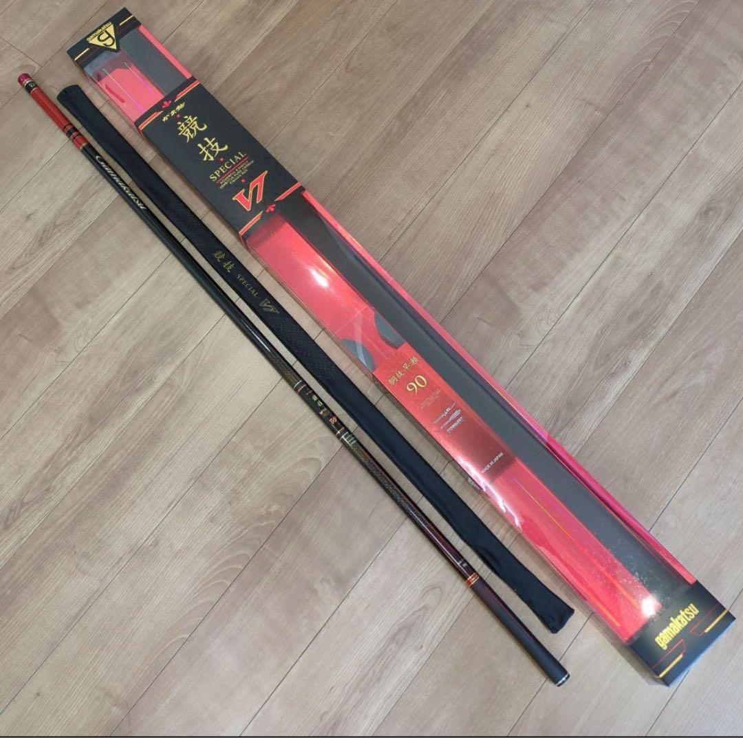 【美品】がま鮎 競技スペシャルV7 胴抜早瀬 9.0m