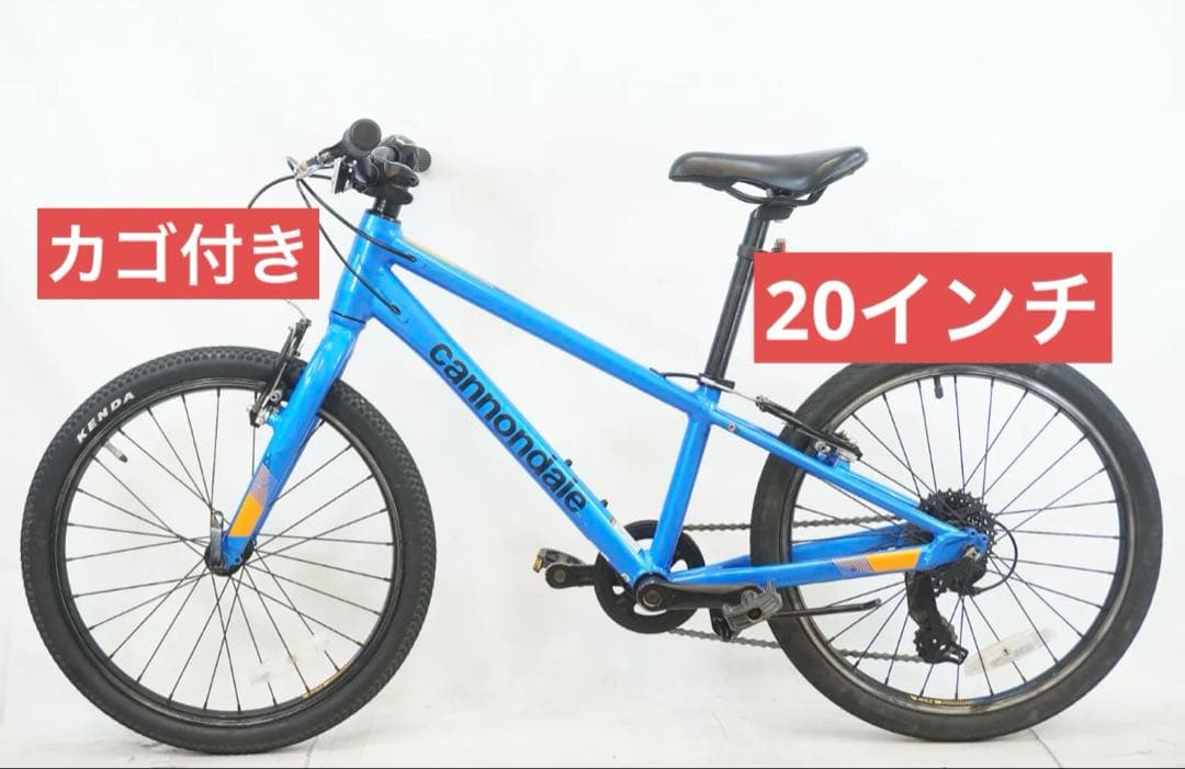Cannondale 子供用自転車 青 前カゴ付き　キャノンデール　20インチ