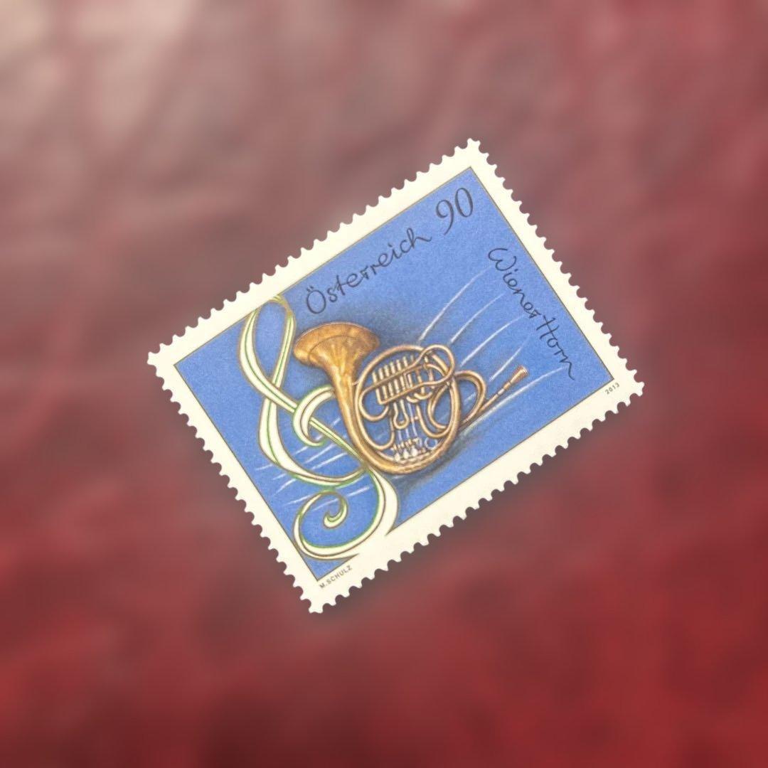 77060セール現品限　外国切手　オーストリア発行楽器1種揃