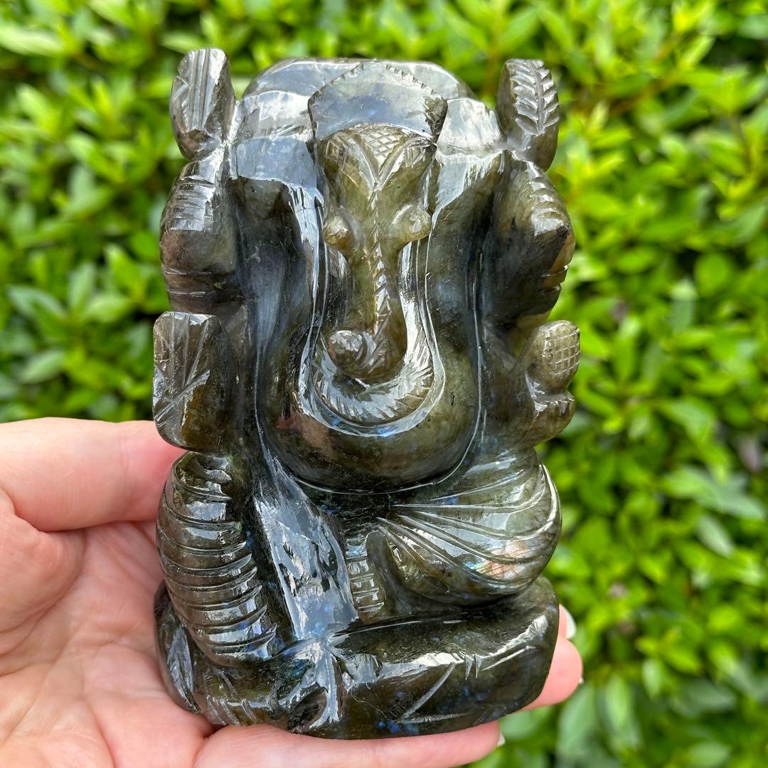 ガネーシャ像 ラブラドライト SV28