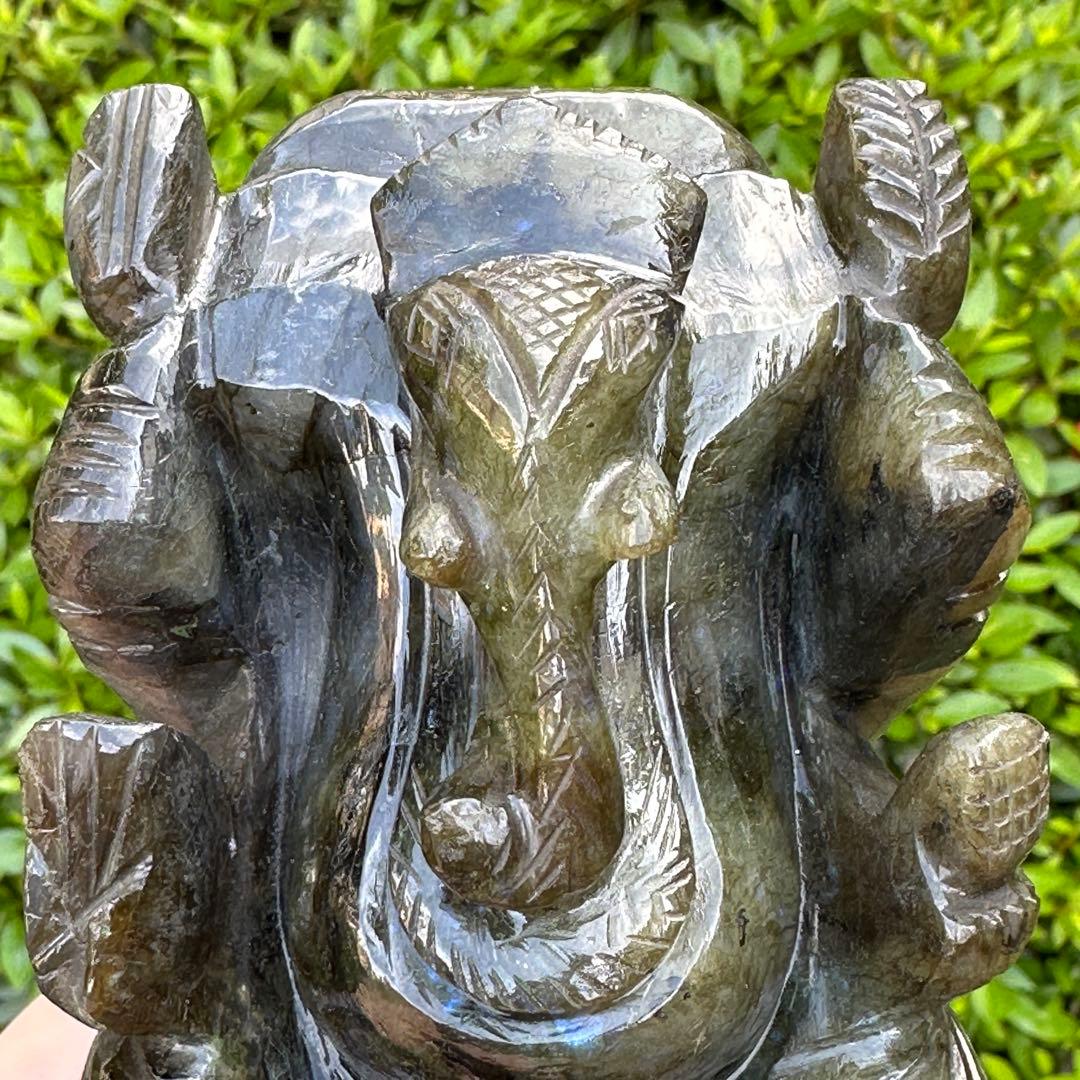 ガネーシャ像 ラブラドライト SV28