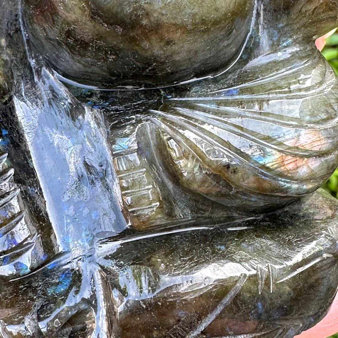 ガネーシャ像 ラブラドライト SV28