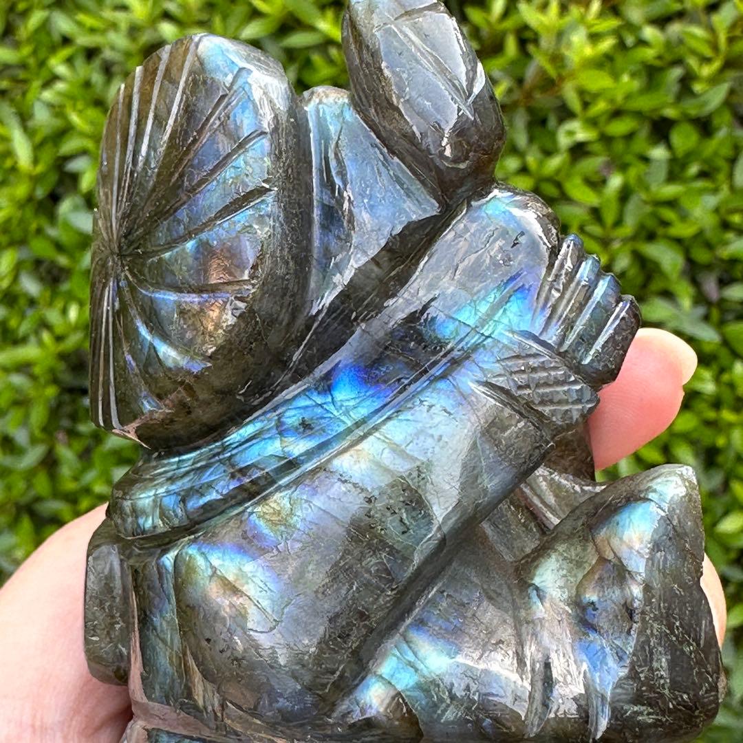 ガネーシャ像 ラブラドライト SV28