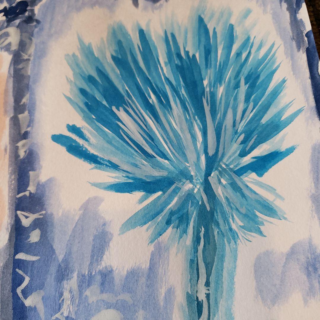 タイトル「きらめきの墓」抽象画