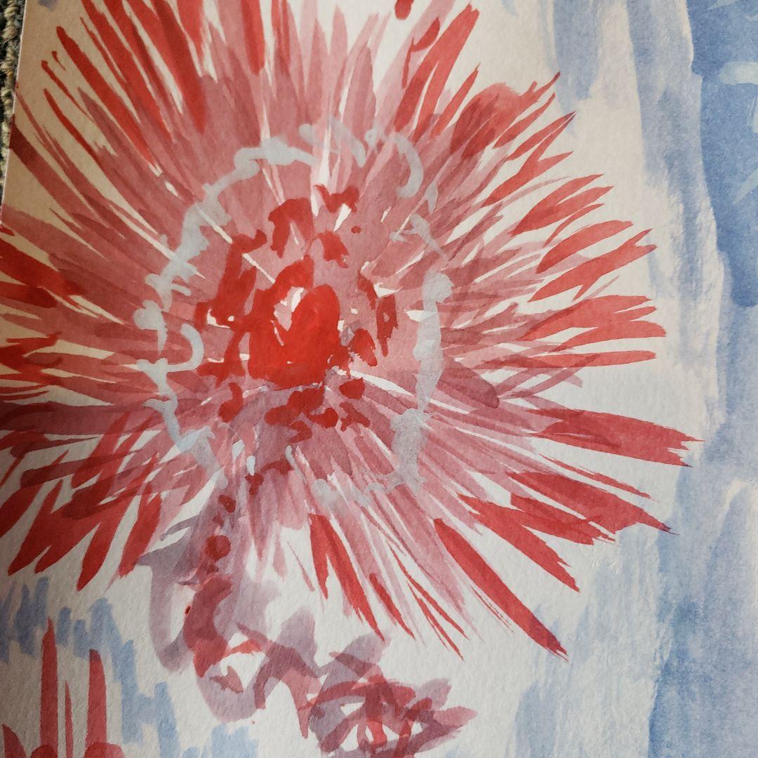 タイトル「きらめきの墓」抽象画