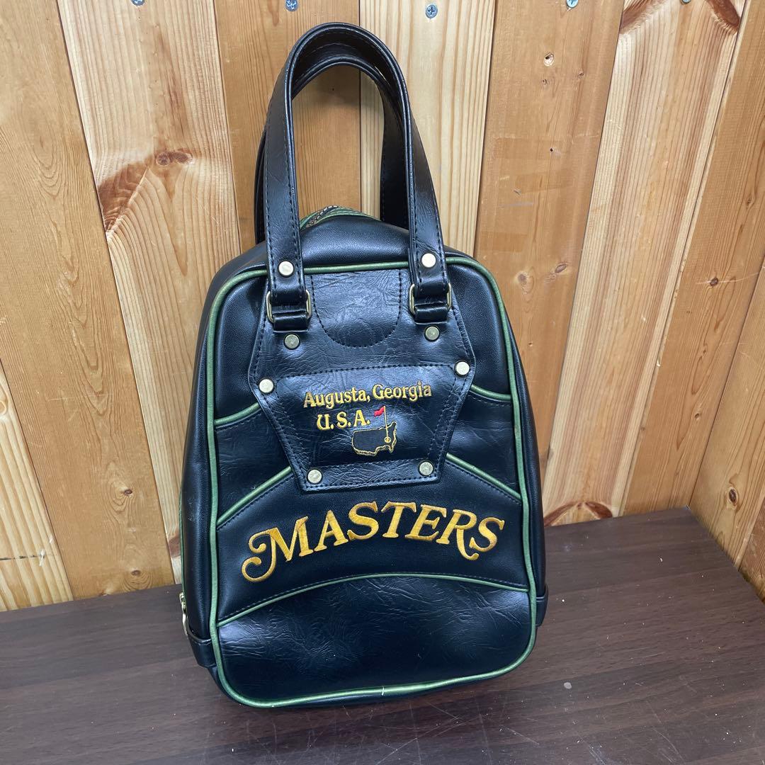 【美品】MIZUNO MASTERS ゴルフシューズバッグ　ブラック　合成皮革