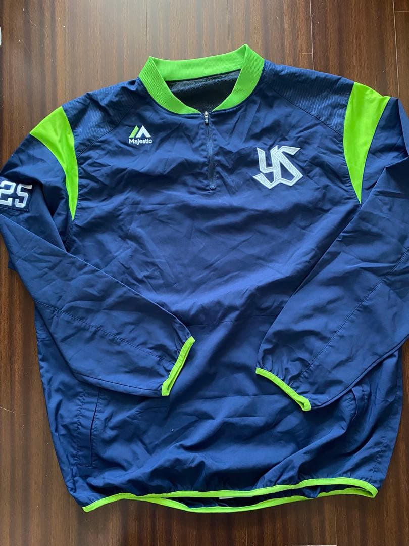 【支給品】東京ヤクルトスワローズ：サンタナ：25番：Majestic：XL（Ｏ）