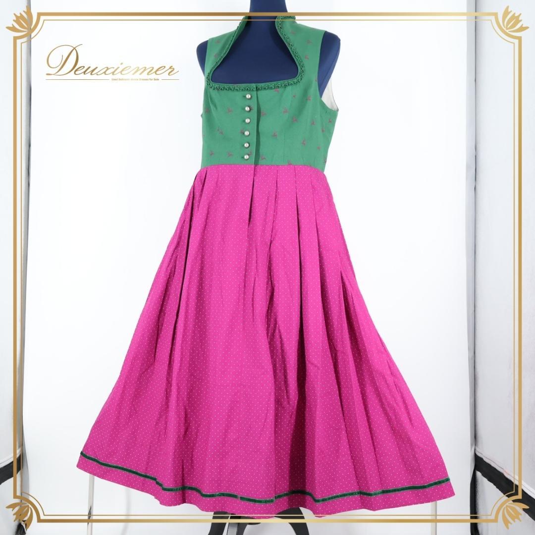 【フォークダンス衣装】ピンク Hammerschmid ワンピース ドレス 緑