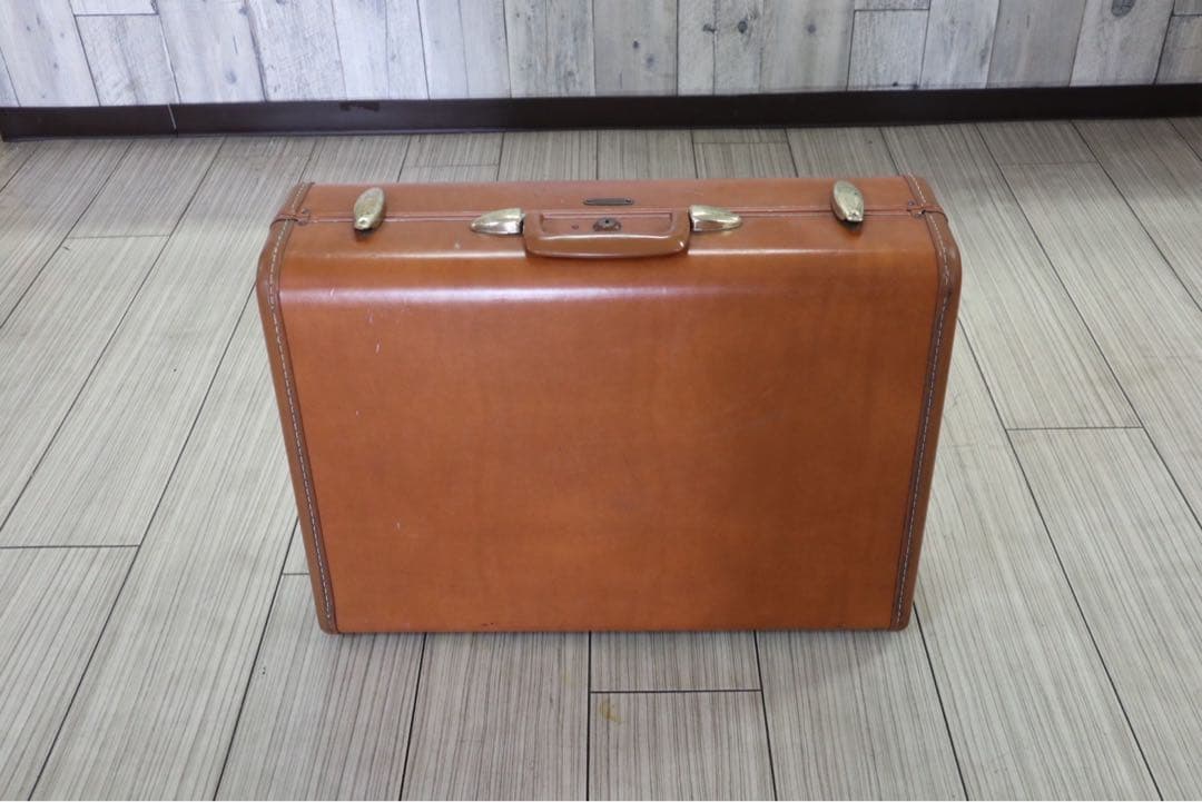 Samsonite キャメル レザー スーツケース アメリカ ヴィンテージ　家具