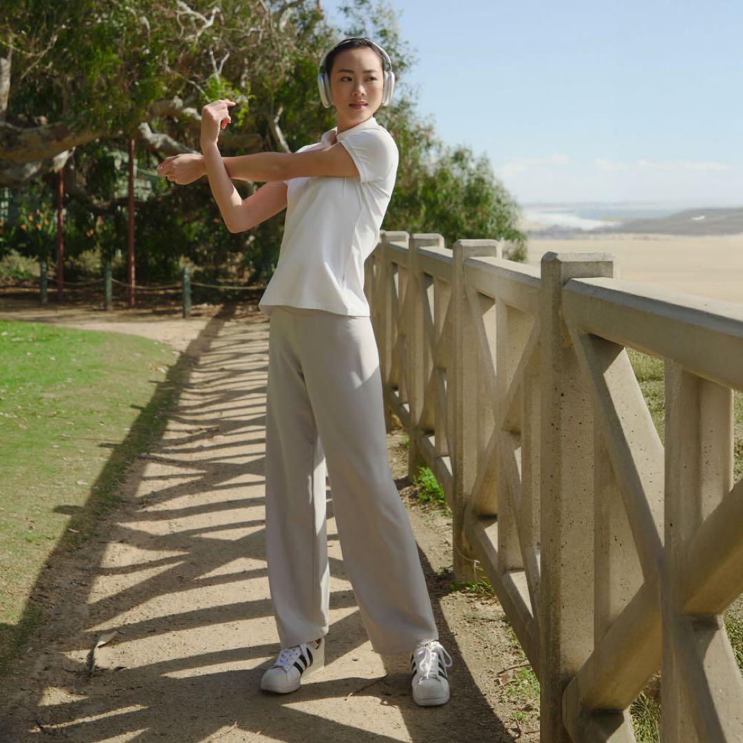 アンダール　セミワイドレギンス　andar ロング　M　ハッシュドグレイ