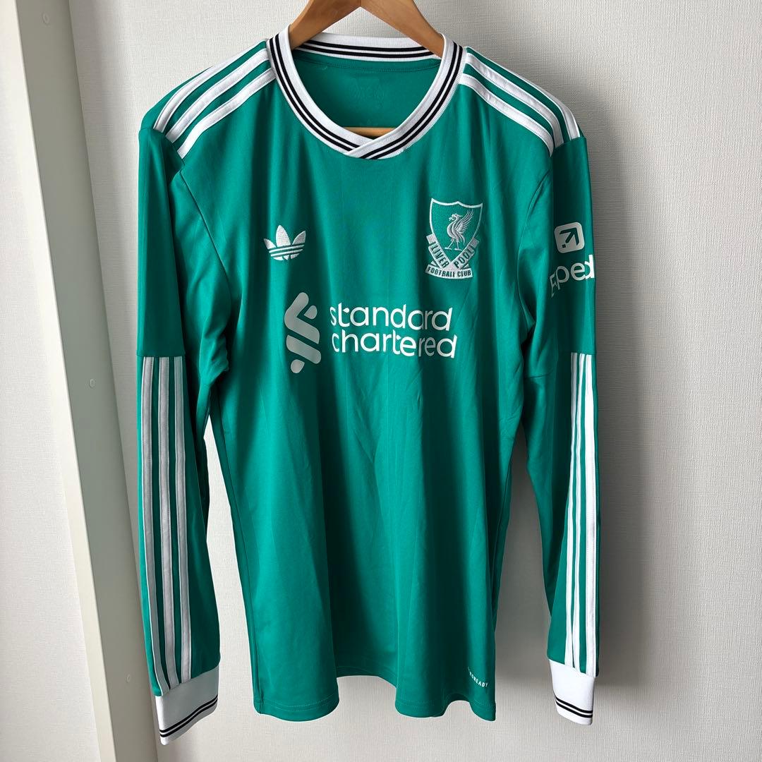 美品リバプール ユニフォーム ロンT 長袖 3rd アディダス L