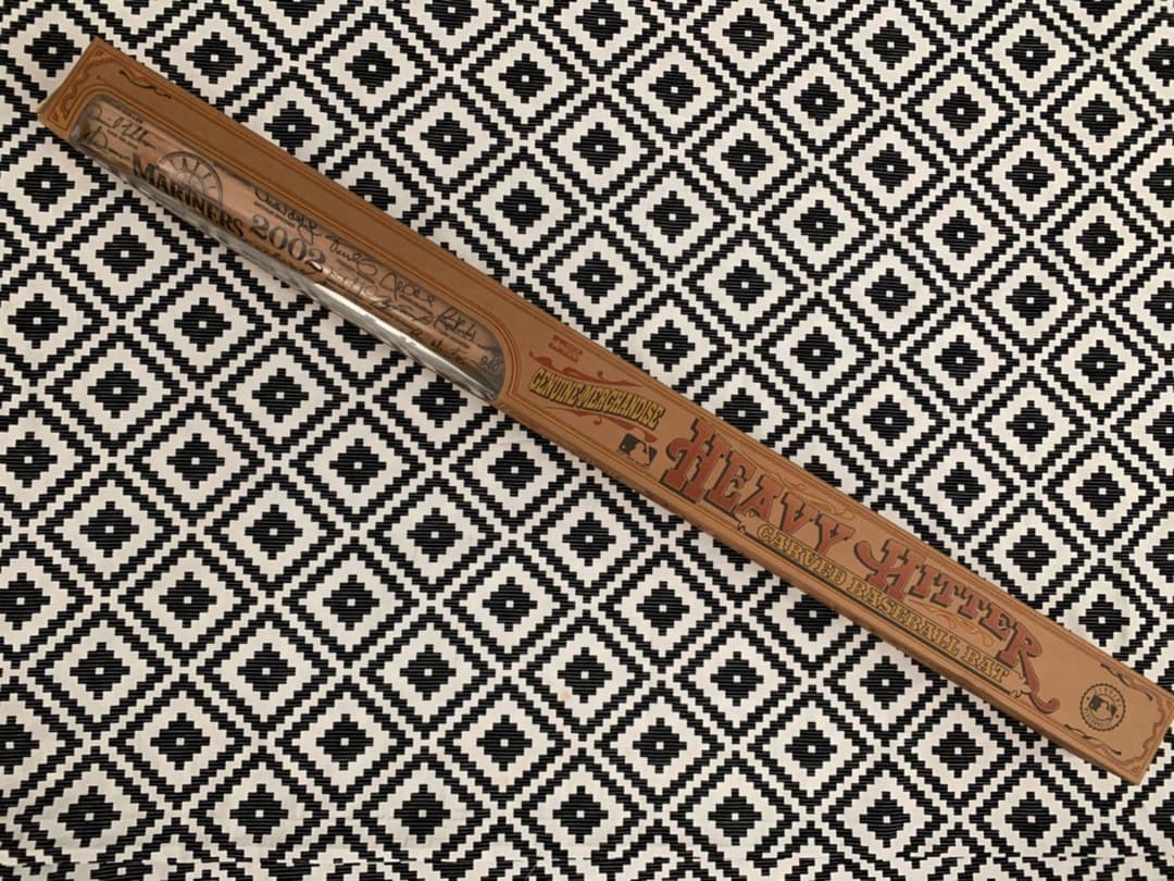 新品未使用未開封/シアトルマリナーズ記念バット/イチロー/佐々木/野球/サイン